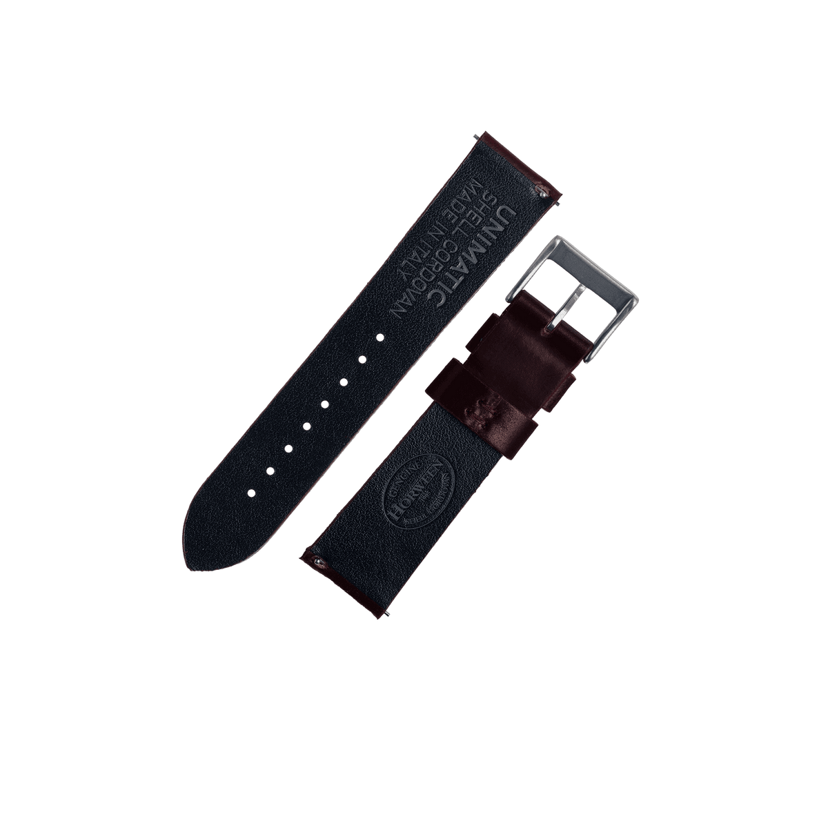 Two-Piece Cordovan Shell Leather Strap