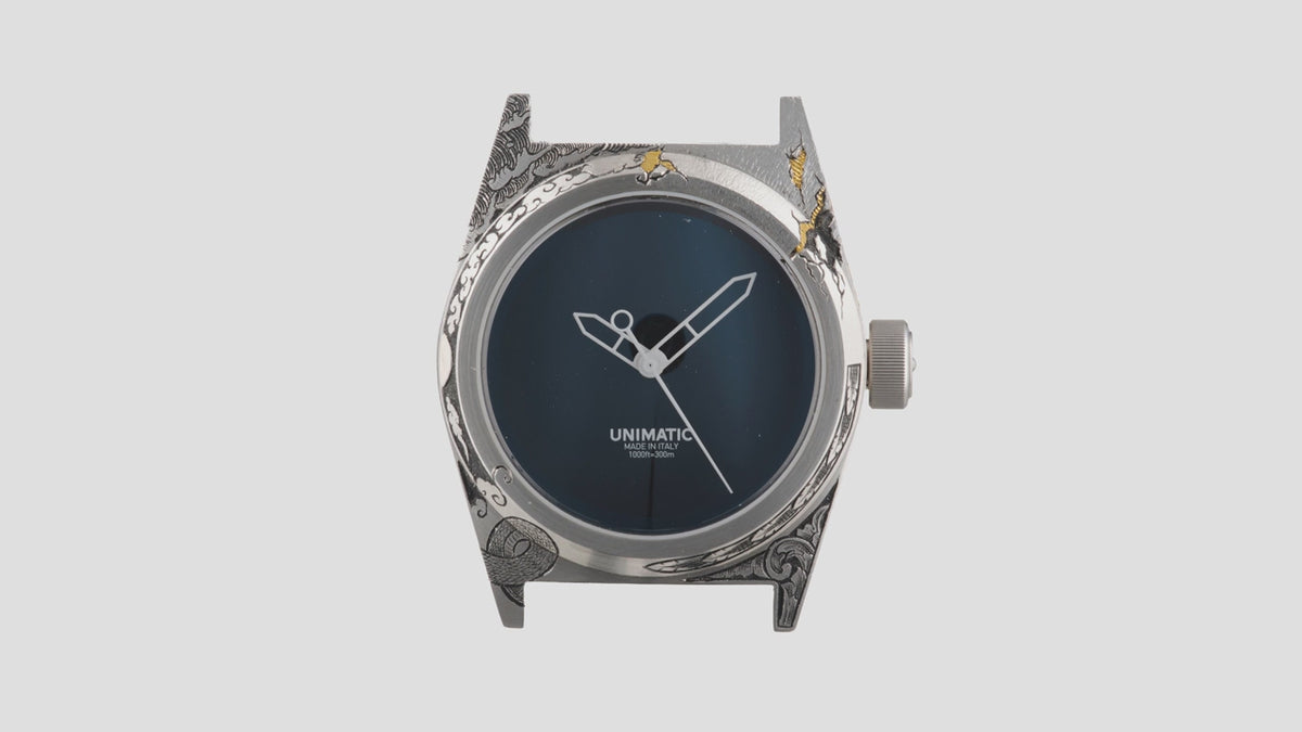 Orologio inciso a mano che ruota